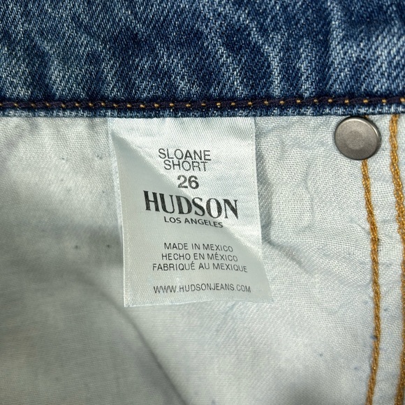 Hudson Jeans Sloane Long Cut Off Short in Worn Vanquish | Size 26 - Picture 10 of 11